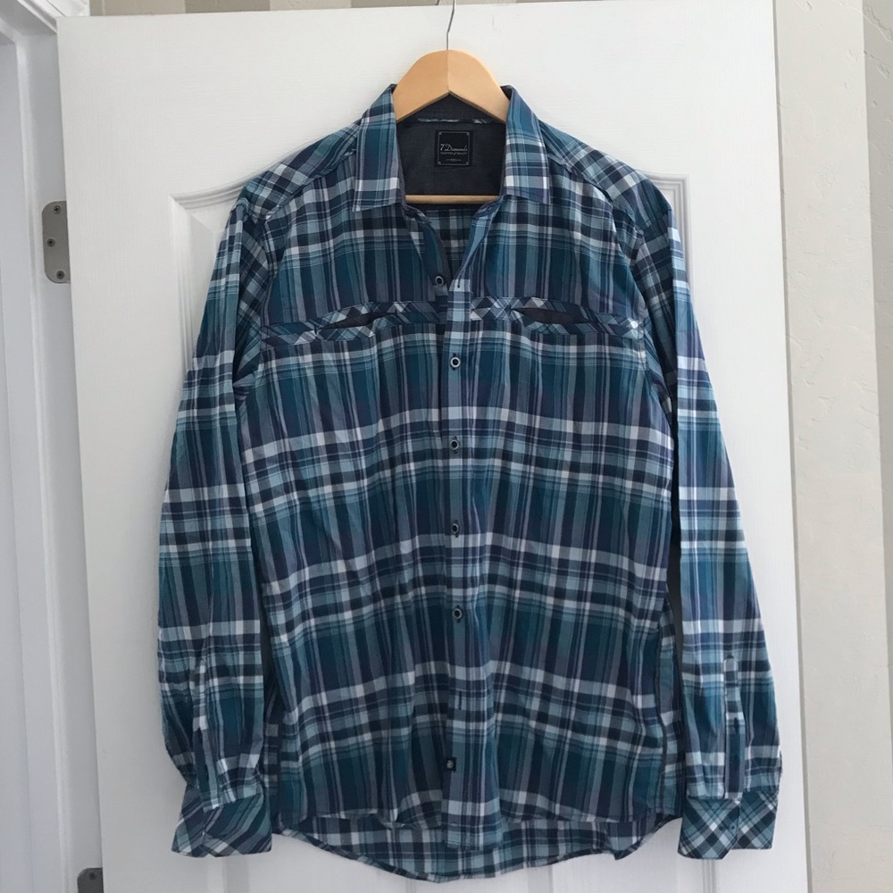 7 DIAMOND Long sleeve collar men’s button down